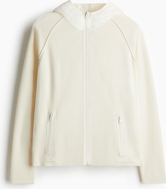 H&M Hoodiejacke aus Jersey in Regular Fit - White