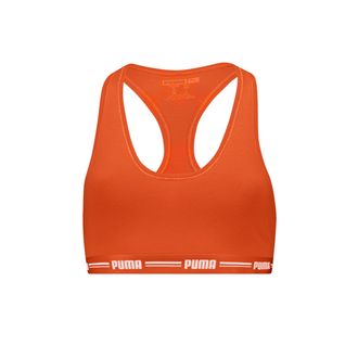 Puma Womens Racer Back Sports Bra, Flame Orange, S
