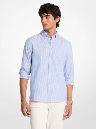 Michael Kors Classic-Fit Striped Cotton Shirt