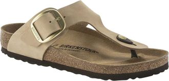 Birkenstock Gizeh Big Buckle Regular Fit - Dames - Schoenen - Beige - Maat: 37 EU Leer