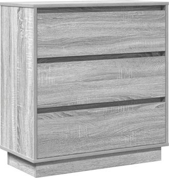vidaXL Vidaxl - Armario de Noche Gris 71 x 34.5 x 75 cm Madera contrachapada
