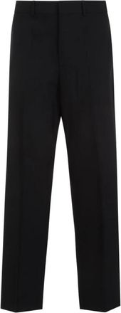 Valentino Garavani Pantalone - Heren - Straight fit broeken - Zwart - M - Wol - Broeken