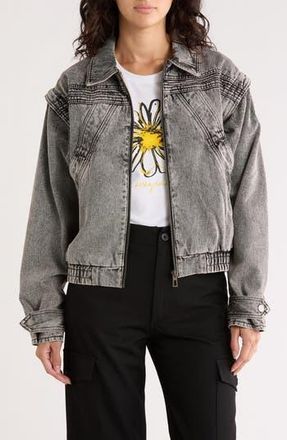 Desigual Denim Trucker Jacket in Black at Nordstrom Rack, Size Small