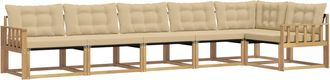 vidaXL Conjunto De Sof&aacute;s De Exterior 6 Uds. Y Beige Vidaxl