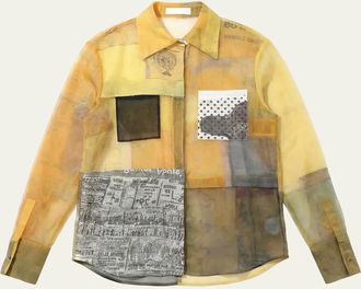 Jason Wu Patchwork Button-Down Shirt