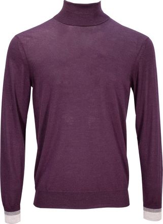 Lords of Harlech Ronald Merino Wool Turtleneck Sweater in Plum at Nordstrom, Size Xx-Large