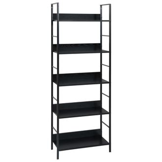 Berkfield Home 5-Layer Book Shelf Black 60x27.6x158.5 cm Engineered Wood