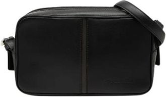 Burberry Pre-owned Vintage Crossbody Bag - Dames - Vintage Schoudertas - Zwart - ONE Size - Leer - Vintage