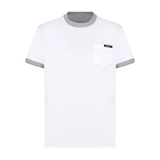 Prada T-Shirts, male, White, Size: M Reversible Cotton T-Shirt