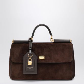 Dolce & Gabbana Dolce&Gabbana Brown Suede Leather Bag My Sicily