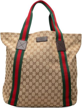 Gucci Pre-owned Gucci GG Canvas Web Tote Ladies ACHJIT8DRZ5CB0TY