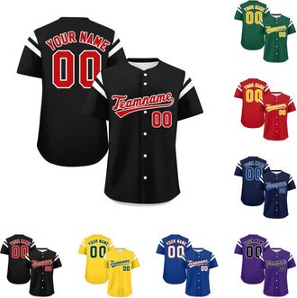 Generic Custom Replica Baseball Jersey Printed with Team Name Number Logo Customized Softball Practice Jerseys for Men Youth Women Kids