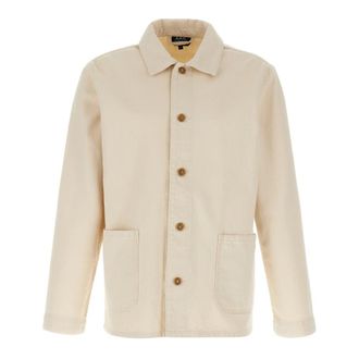 A.P.C. Kerlouan Jacket - Heren - Zomerjassen - Beige - L - Katoen - Jassen