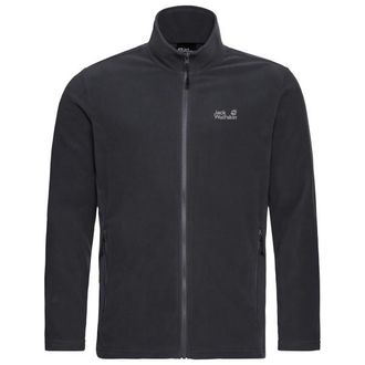 Jack Wolfskin Taunus 100 Fullzip Fleecejacke f&uuml;r Herren | schwarz/grau