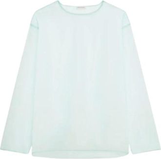 Dries Van Noten Overhemden, Heren, Blauw, M, Polyester, Blouses