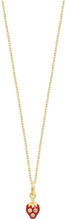 Bony Levy Kids Strawberry Diamond Pendant Necklace in 18K Yellow Gold at Nordstrom, Size 15