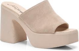 Free People Zoe Platform Slide Sandal in Diamon Suede at Nordstrom Rack, Size 11Us / 41Eu