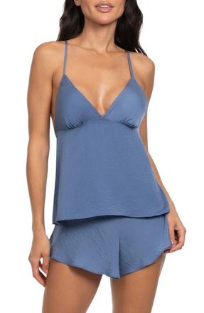 Midnight Bakery Hammered Satin Camisole & Tap Pajamas in Den at Nordstrom, Size X-Large
