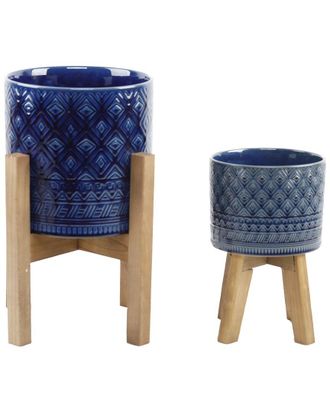 Flora Bunda Trailing Split Leaf Planter Set