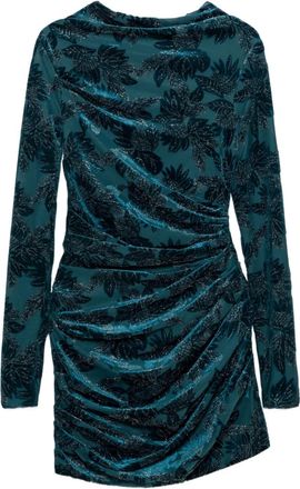 SIMKHAI Vallyn mini-jurk met bloemenprint en textuur - Blauw