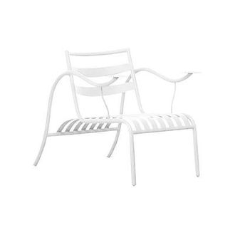 Cappellini Armchair Thinking Mans Chair - White - Varnished metal - Designer Jasper Morrison