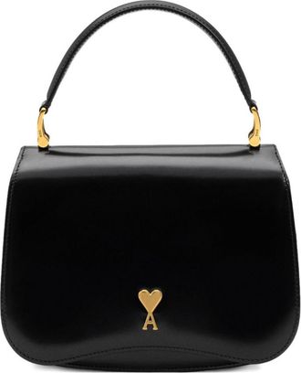 Ami Black Glazed Satchel