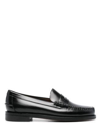 Sebago Polished Penny Strap Loafer With Moc Toe Design