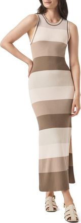 Splendid Katya Colorblock Stripe Sweater Midi Dress in Neutral Multi at Nordstrom Rack, Size X-Small