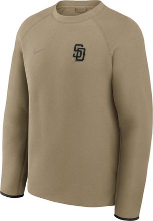 Nike San Diego Padres Tech Fleece Nike Mens MLB Pullover Crew in Brown | 05L60IDHPYP-GML