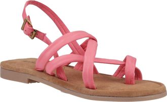Hush Puppies Hope Dames Sandalen Van Leer In Koraalkleur