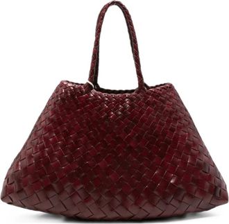 Dragon Diffusion Bolso de mano de piel trenzada - Bags - Mujer - Rojo - ONE SIZE