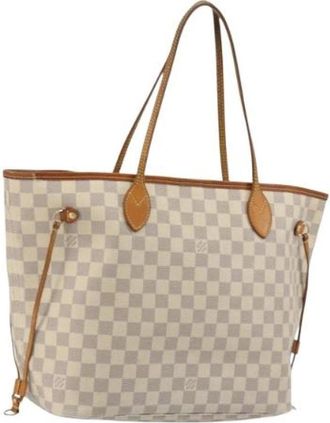Louis Vuitton Pre-owned Neverfull MM Tote Bag - Dames - Vintage Shopper - Beige - ONE Size - Leer - Vintage