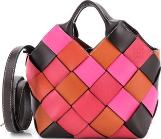 Loewe Woven Basket Bag Leather Small tote bag - Multicolore
