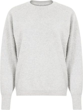 Maison Margiela Round-neck Knitwear, male, Beige, L, Brushed Crew-Neck Jumper