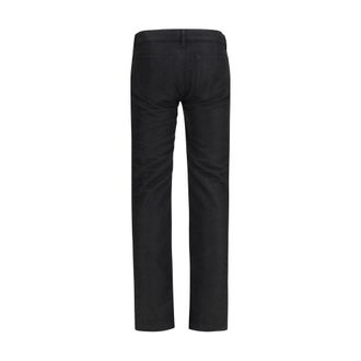 Rick Owens Mens Black Wool Oves Aries Straight-Leg Jeans Clothing