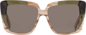 Ferragamo Ferragamo Green Square Ladies Sunglasses SF1060SN 263 55