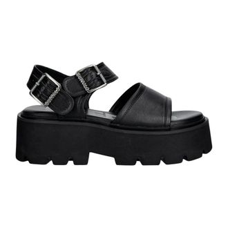 Buffalo Brake Sandal - Dames - Schoenen - Zwart - Maat: 38 EU Synthetisch