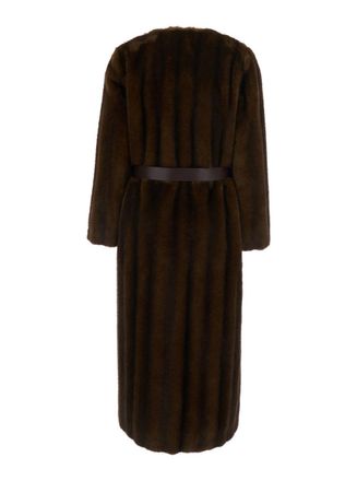 Max Mara Womens Coat Mstorma Brown Polyester