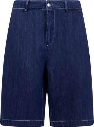 7 For All Mankind Oversized Mix Linen Bermuda