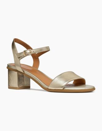 Geox Womens D Aurely 50 Womens Heeled Sandals - Gold - Size: 7.5