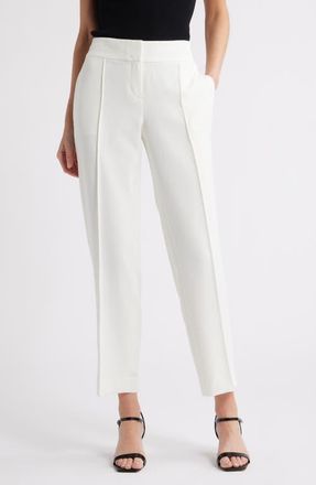 Kasper Flat Front Slim Pants in Vanilla Ice at Nordstrom, Size 14