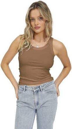 Belle & Bloom Last Time Ribbed Tank Top in Beige at Nordstrom, Size X-Small Au