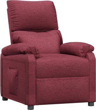 vidaXL Sill&oacute;n Reclinable De Tela Rojo Tinto Vidaxl