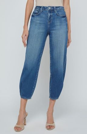 L'agence Krista High Waist Crop Taper Leg Jeans in Paladino at Nordstrom, Size 25