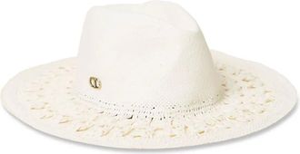 Twin-Set crochet-detail sun hat - women - Paper - One Size - White