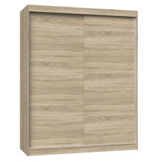Hucoco Paolo - Armario Con 2 Puertas Correderas - Ancho 160 Cm - Vestidor Con 2 Puertas