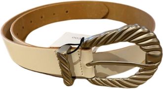 Suncoo Womens Asma Metal Closure Belt In Blanc Casse