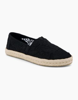 Toms Toms Womens Alpargata Rope 2.0 Womens Slip On Shoes - Black - Size: 4