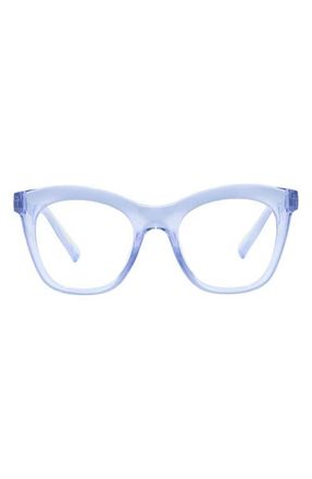 The Book Club Harlots Bed 51mm Blue Light Blocking Reading Glasses in Lilac at Nordstrom, Size +2.50