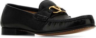 Valentino Garavani Womens Vlogo Loafer Black Calf